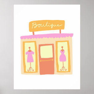 Mode kläder Boutique-illustration Poster