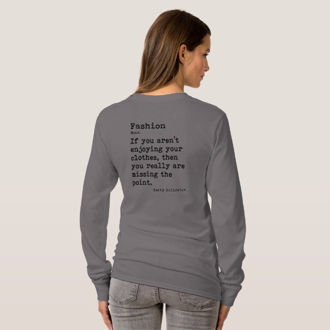 Mode: Långärmad Crew Nacke T Shirt (Hel baksida)