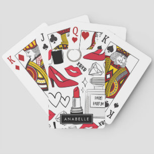 Mode, Läppar, Högklackar, Stiletto, ditt namn Casinokort