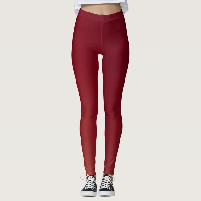 Mode Leggings i Burgundy (Framsida)