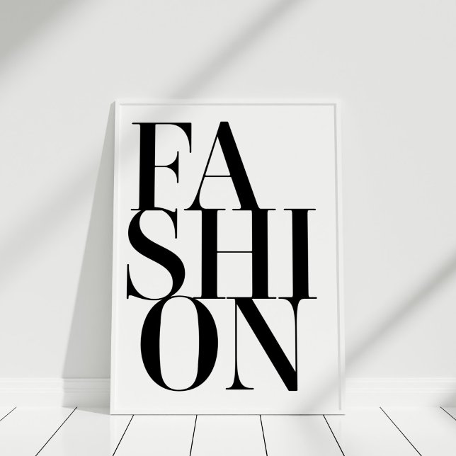 Mode-minimalisttypografi Poster utskrift (Fashion Minimalist Typography Poster Print)