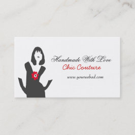 Mode Model Black Allure Posh Chic Beauty Visitkort