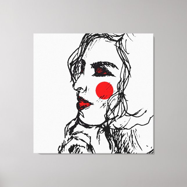 Mode Model Sketch Canvastryck (Framsida)