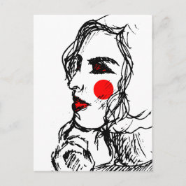 Mode Model Sketch Vykort