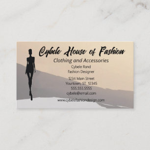 Mode-modell Silhouette Clothing Mode Design Visitkort