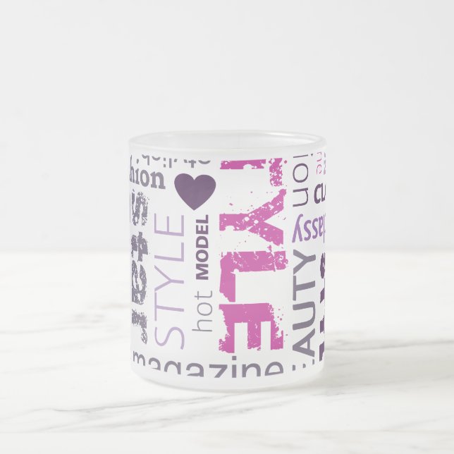 Mode-modell Stil Frostat glaskaffe Mugg Kopp (Center)