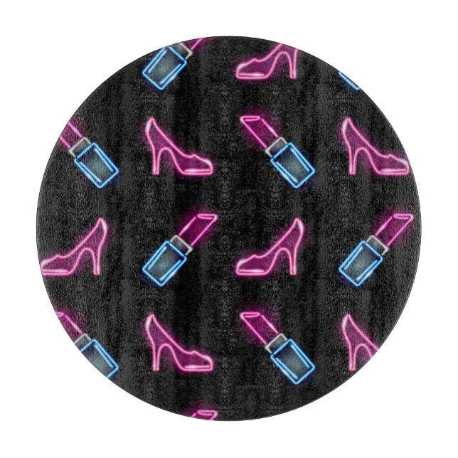 Mode Mönster med Neon Icons. (Framsidan)