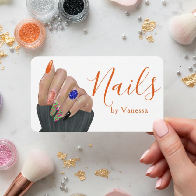 Mode Nagelkonstnär Manikyrist Varumärke Visitkort (Skapare uppladdad)