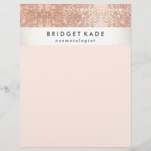 Mode och Beauty Salon Faux Copper Sequin Reklamblad