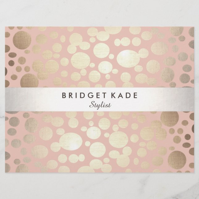 Mode och skönhet Guld & Rosa som utspelar sig i Mö Reklamblad (Framsidan)