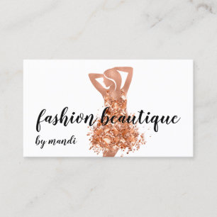 Mode Online Shop Logotyp Copper Ro Dress QR Visitkort
