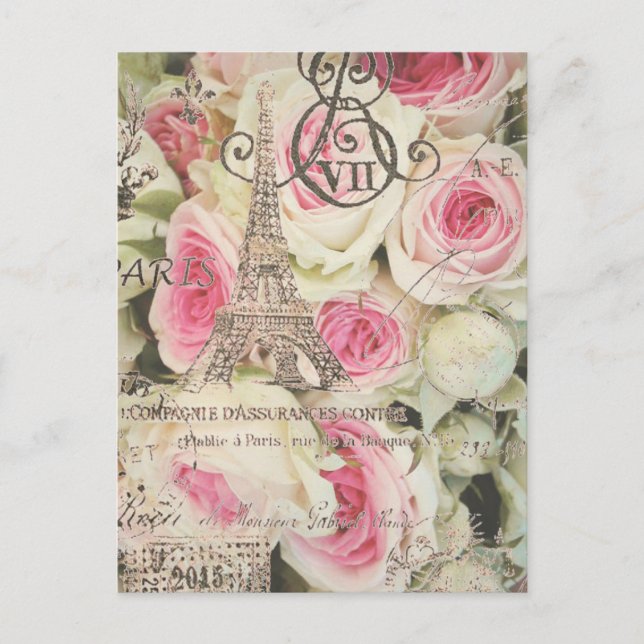 mode paris eiffel torn vykort (Framsida)