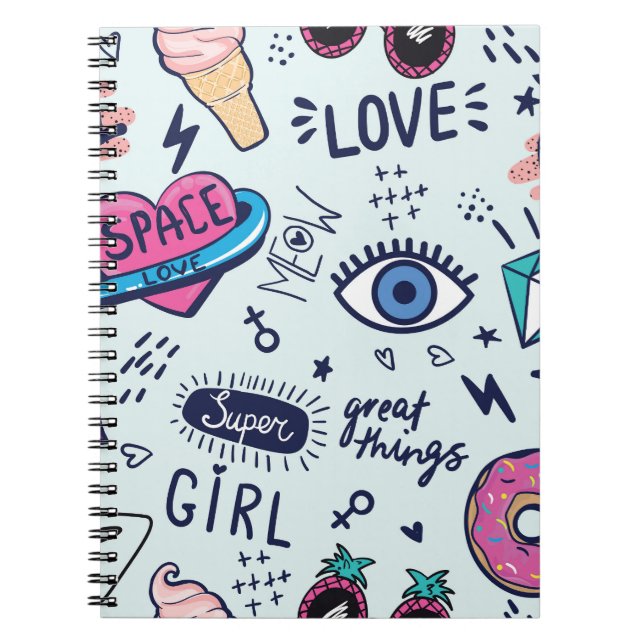 Mode Patch: Pop Art Stickers. Anteckningsbok (Framsidan)