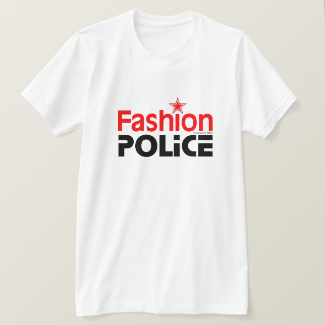 Mode polis - anpassad t shirt (Design framsida)