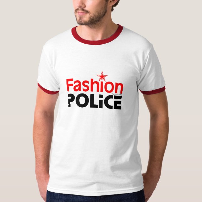 Mode polis - anpassad tee shirt (Framsida)