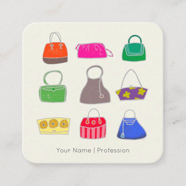 Mode Purchase Stylist Fyrkantigt Visitkort (Framsida)