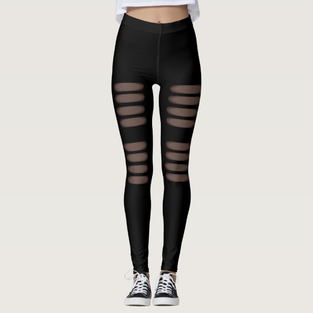Mode Rippad design Leggings (Framsida)