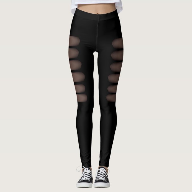 Mode Rippad design Leggings (Framsida)
