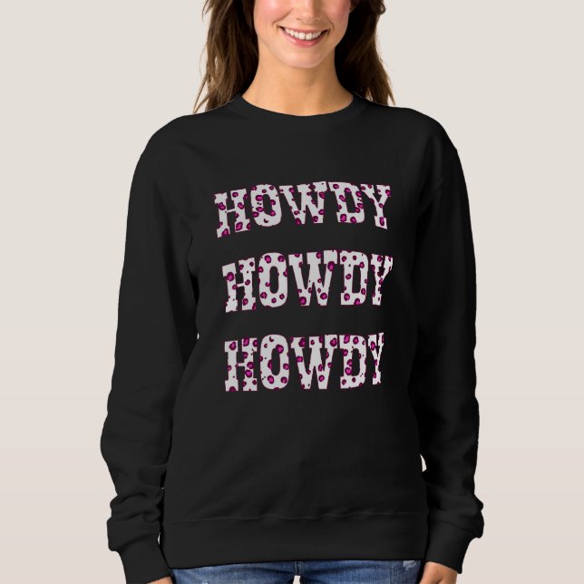 Mode Rosa Leopard Country Western Södra Cowg T Shirt (Framsida)