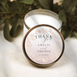 Mode Rose Gold Wreath Wedding Favor Runt Klistermärke