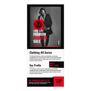 Mode Sale - Rött rackkort Reklamkort