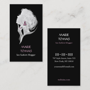 Mode Salon-bloggare, stilstil, skönhetsmästare Visitkort