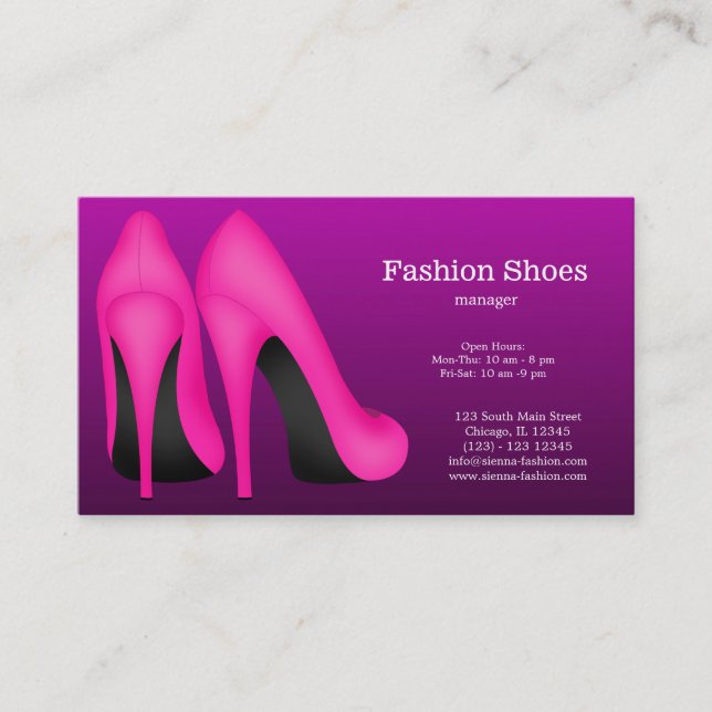 Mode Shoes Visitkort (Framsida)