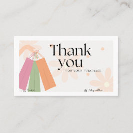 Mode Shop Affärskort - Blommigt Aesthetic Visitkort