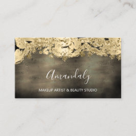 Mode Shop Black i guld Glitter Visitkort