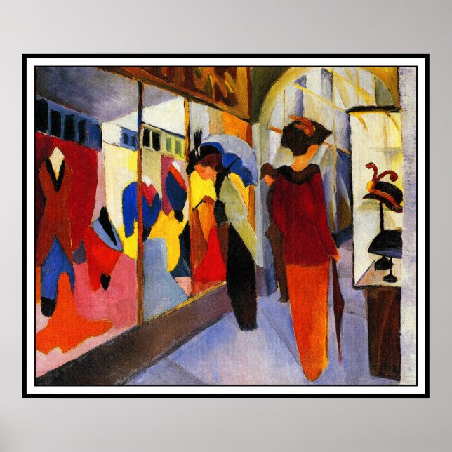 Mode Shop (Modegeschaft) av augusti Macke Poster (Framsidan)