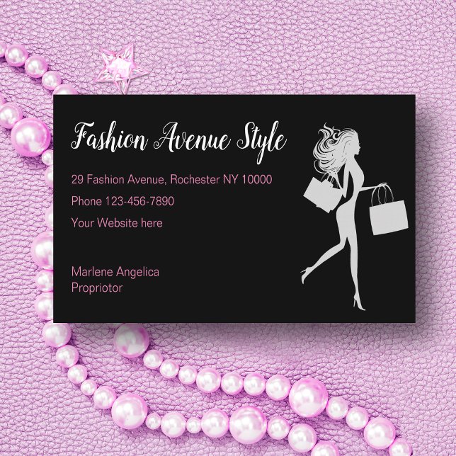 Mode shopping tema visitkort (Skapare uppladdad)