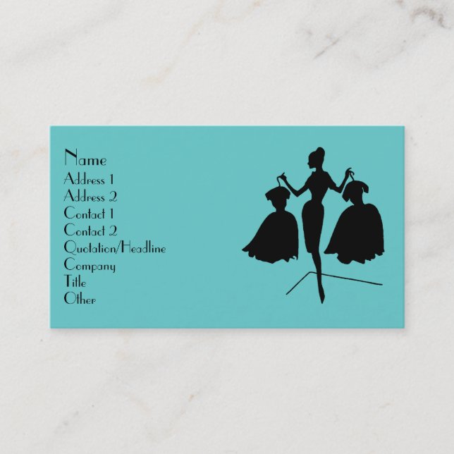 Mode Silhouette Visitkort (Framsida)