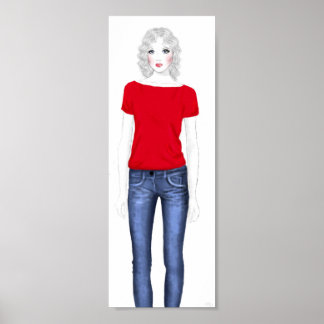 Mode Sketch - Denim Poster