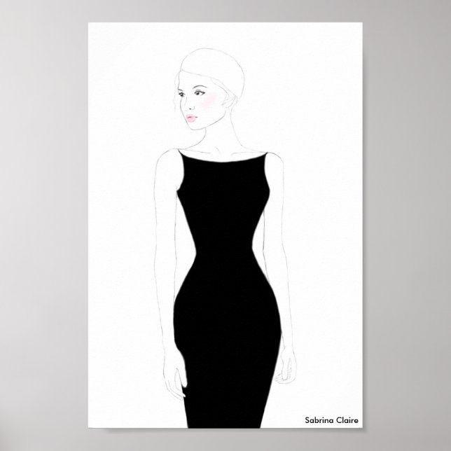 Mode Sketch - Little Black Dress Poster (Framsidan)