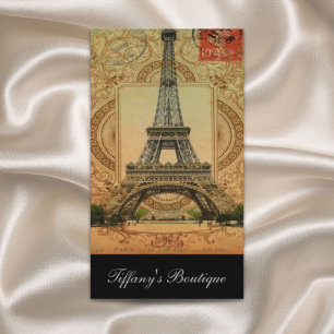 mode skönhet snyggt vintage paris eiffel torn visitkort