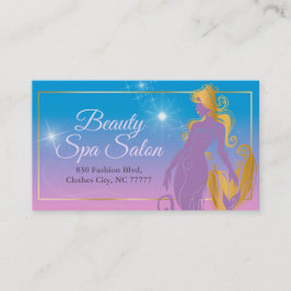 Mode skönhetsalonger sjöjungfru illustration visitkort