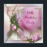 Mode skor den 18th födelsedagen för inbjudningar<br><div class="desc">Härliga 18th födelsedagsfest inbjudan för flickor. Den eleganta och glamorösa moderna stiletten för rosamodehögklackar skor, blommar den nätt rosa magnoliaen, virvlar runt frodasr fjärils- och blommarinbjudan med gulliga utskrivavna sparkles och utsmyckat guld och. Dessa chic, flott, inbjudningar för innegrejen dekoreras på båda sidor och har flickaktigt en söt sänker den...</div>