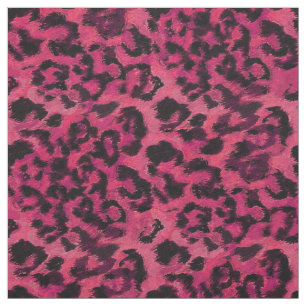 Mode, snyggt, rosa och svart, fläckig, leopard tyg