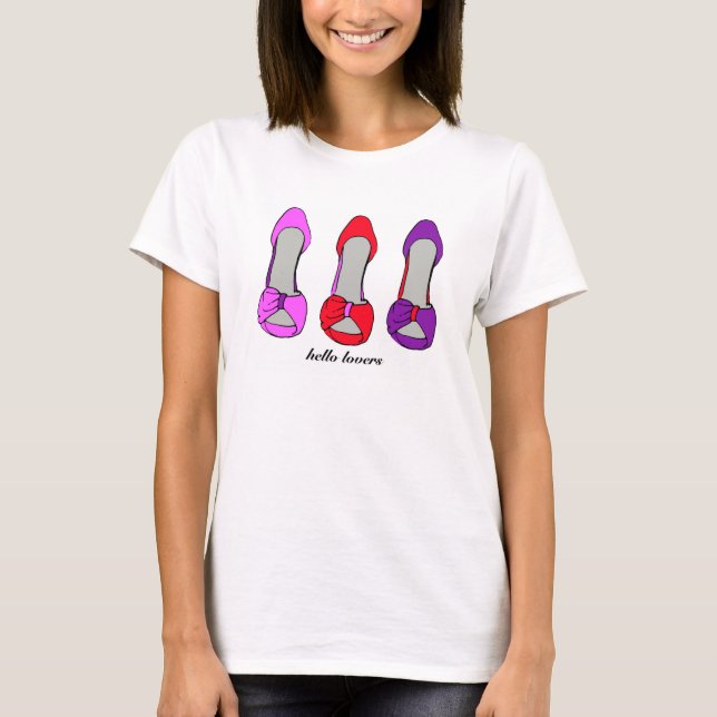 Mode Stiletto Heels Shoe Älskare T-shirt (Framsida)