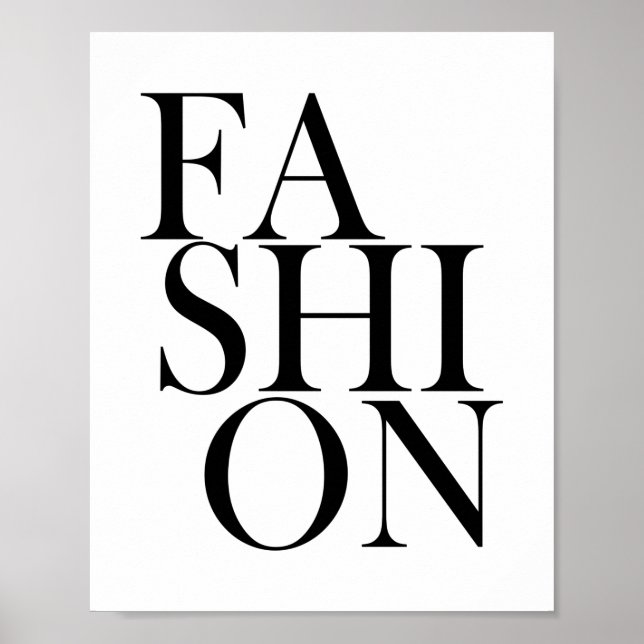 MODE - Stilig Elegant Typografi Citat  Poster (Framsidan)