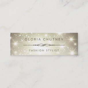 Mode Stylist - Modern Sparkling Bokeh Glitter Mini Visitkort