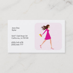 Mode stylistvisitkort med illustrationen visitkort