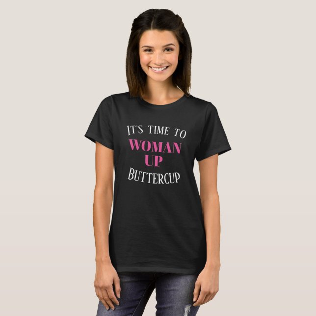 Mode t-shirt Woman Up Butterpe-grafik i novelty (Hel framsida)