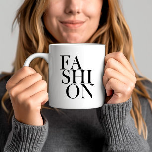 MODE - Typografi Fashionista Trend-citat Kaffemugg