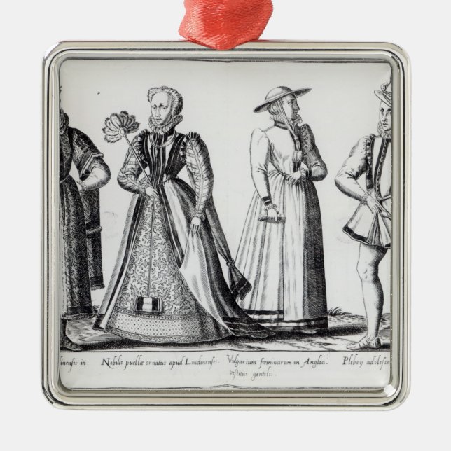 Mode under den Tudor perioden Julgransprydnad Metall (Framsidan)