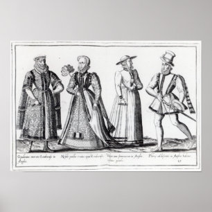 Mode under den Tudor perioden Poster