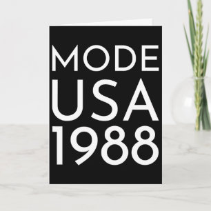 Mode Usa 1988 M Turné Kort