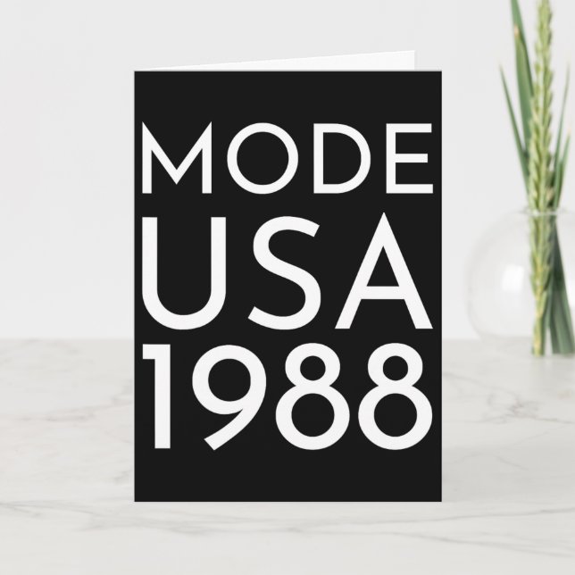 Mode Usa 1988 M Turné  Kort (Framsida)