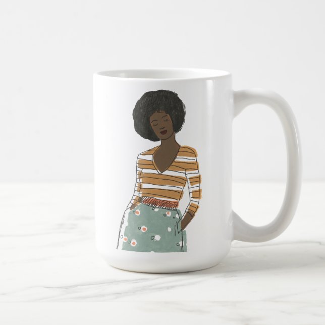 Mode Vignette Porträtt Kaffemugg (Höger)