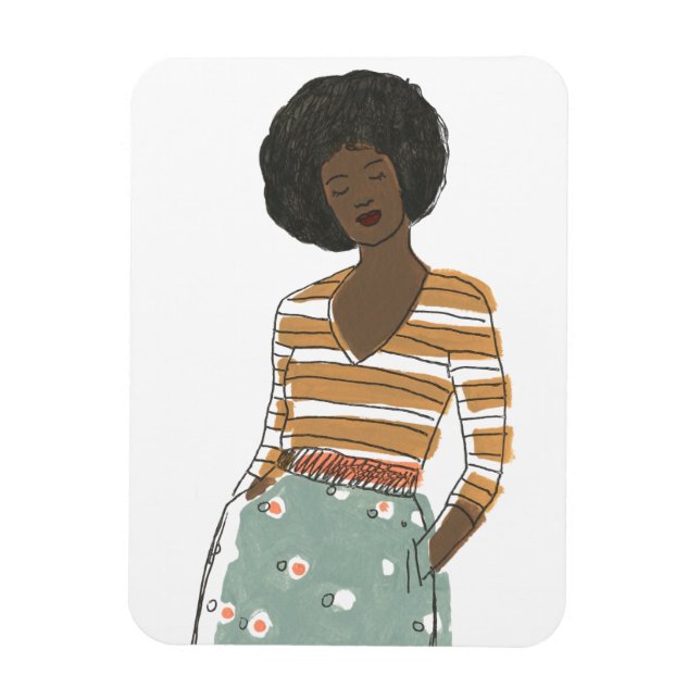 Mode Vignette Porträtt Magnet (Vertikal)